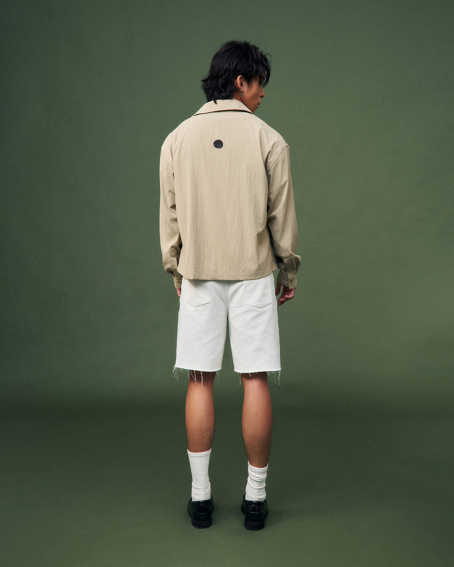 Áo sơ mi nam tay dài màu beige