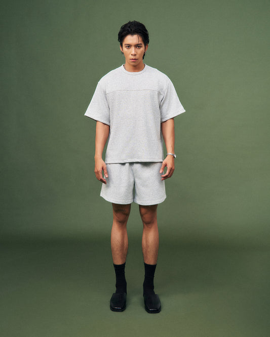 Quần shorts nỉ thun xám