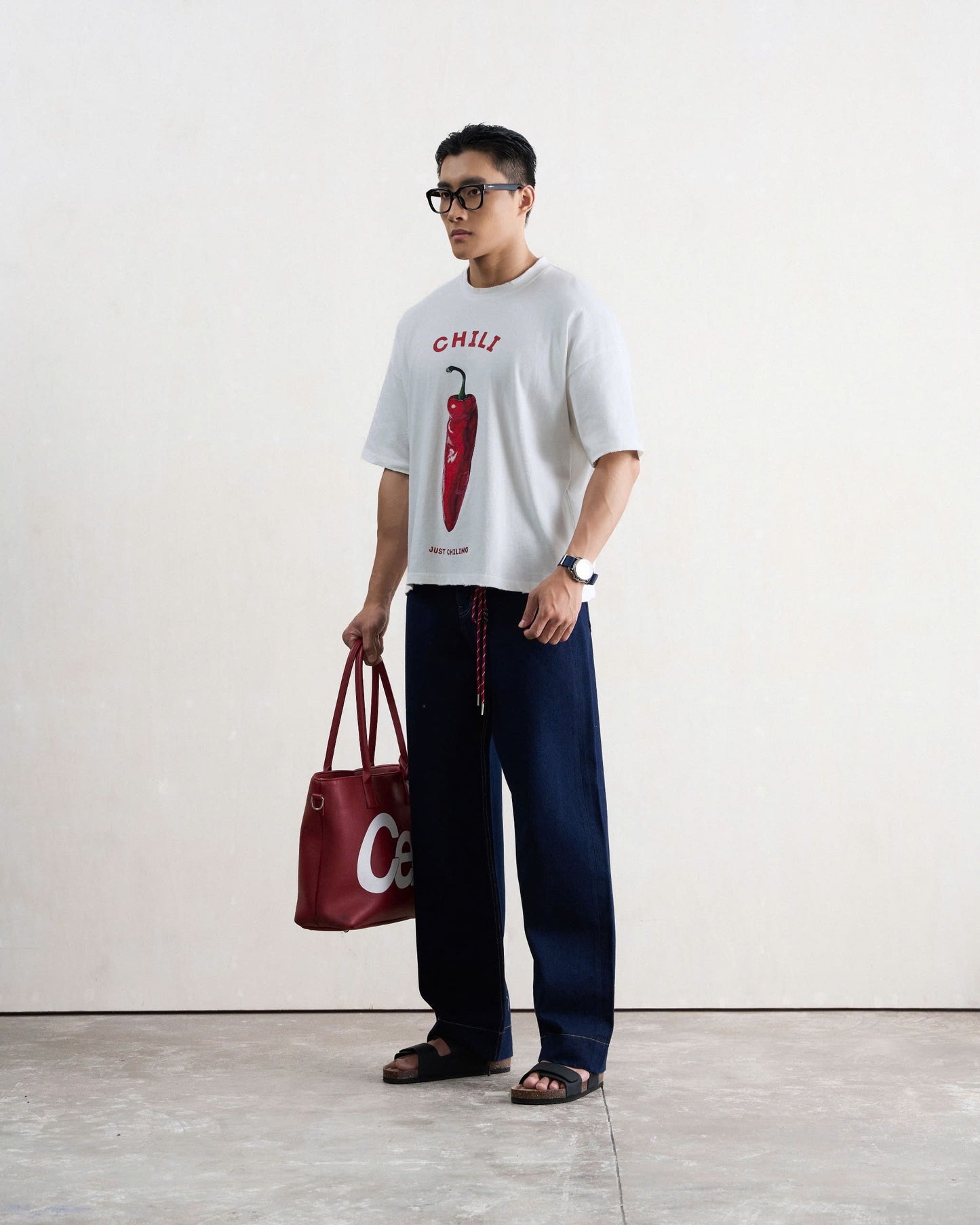 Quần jeans nam ống suông