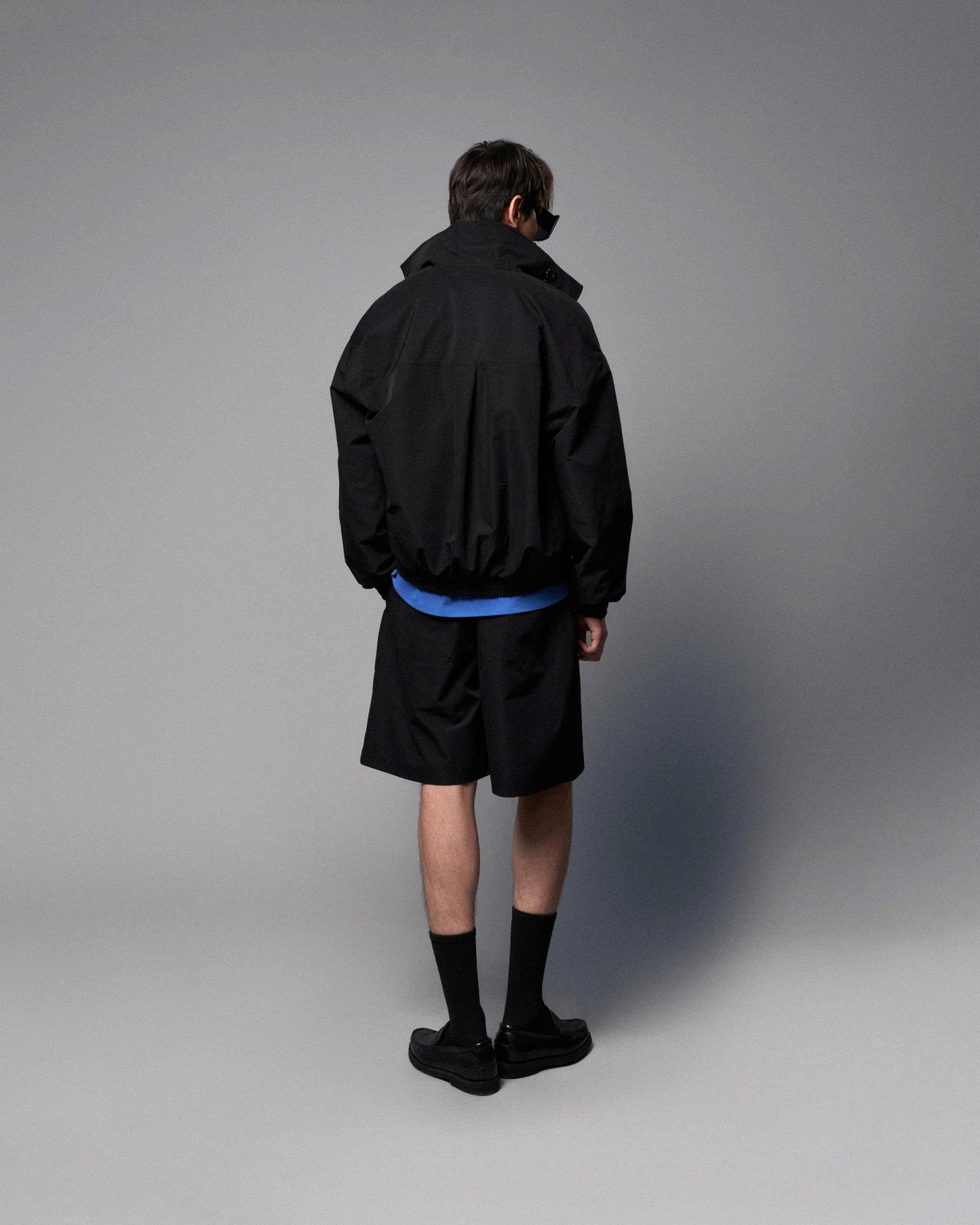 Áo khoác bomber vải dù đen