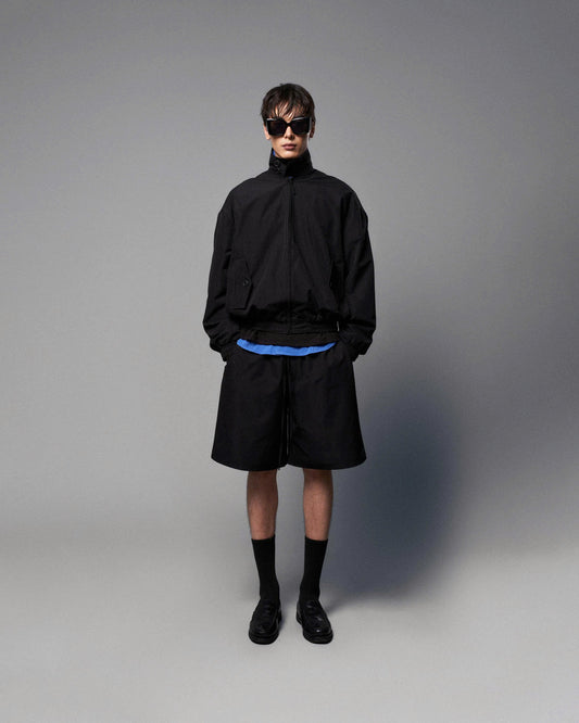 Áo khoác bomber vải dù đen