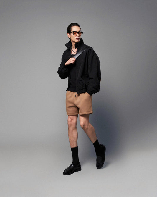 Quần shorts nỉ nâu