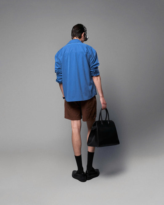 Quần shorts vải dù nâu