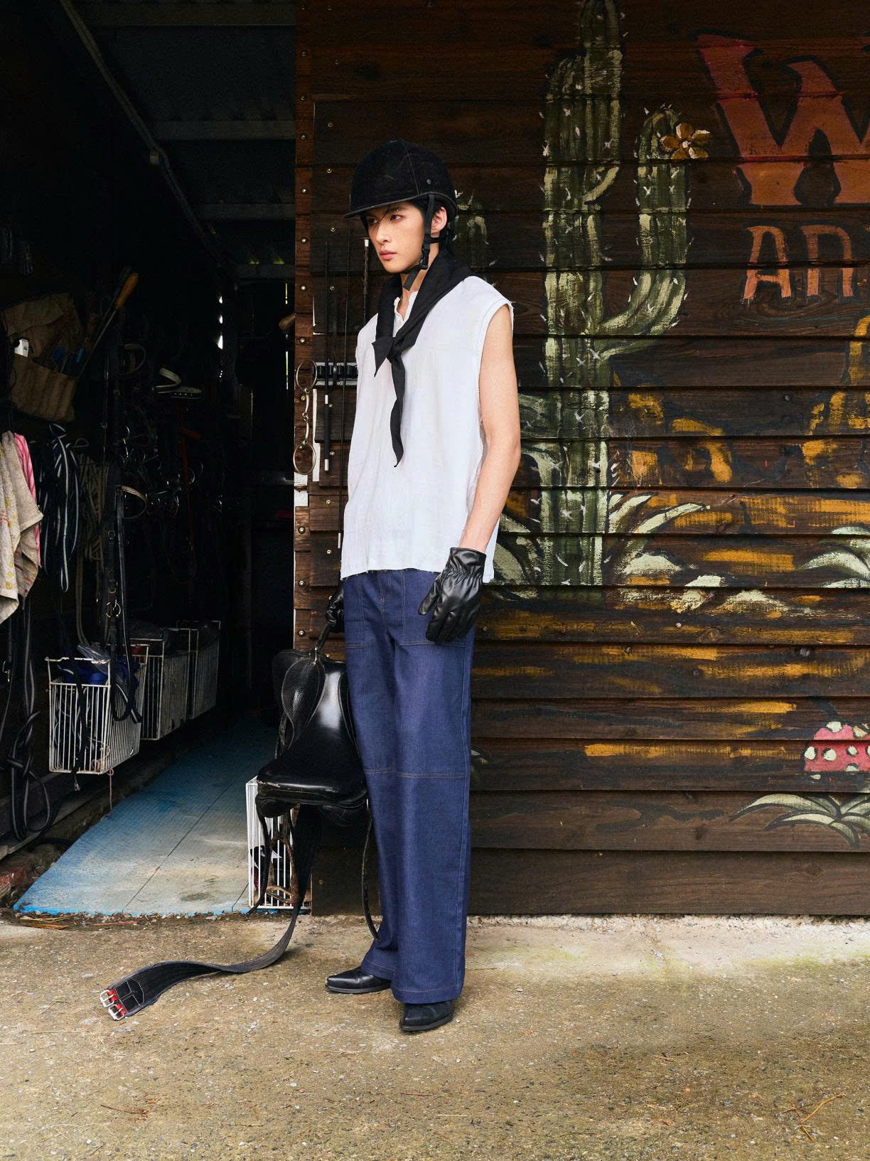 Áo tank top thun gân trắng