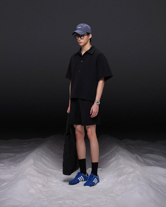 Quần short vải đen