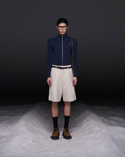 Áo thun gân tay dài ôm body navy